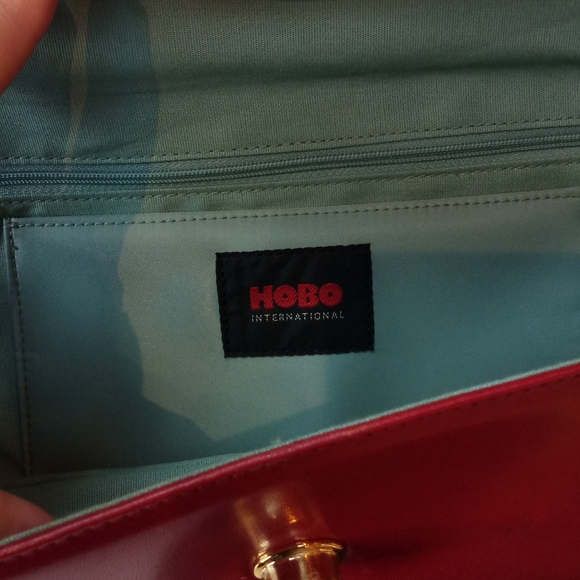 HOBO International Red Leather Clutch Handbag - Picture 4 of 4